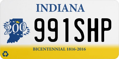 IN license plate 991SHP