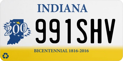 IN license plate 991SHV