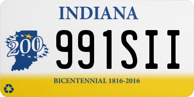 IN license plate 991SII