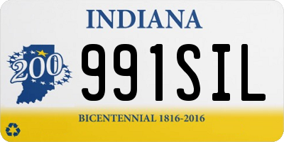 IN license plate 991SIL