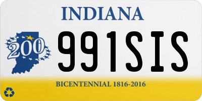 IN license plate 991SIS