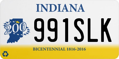 IN license plate 991SLK