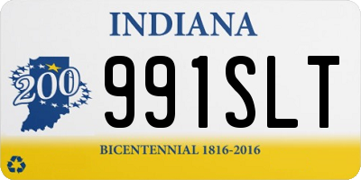 IN license plate 991SLT