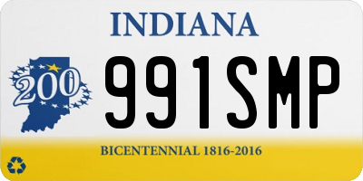 IN license plate 991SMP