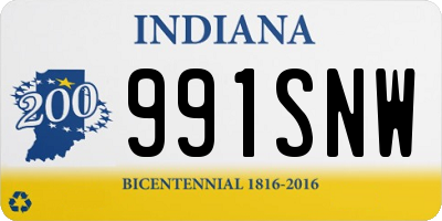 IN license plate 991SNW