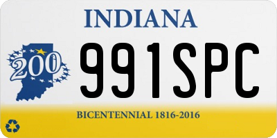 IN license plate 991SPC