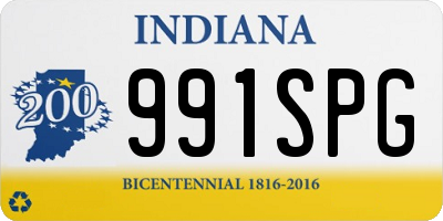 IN license plate 991SPG