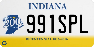 IN license plate 991SPL