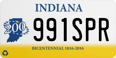 IN license plate 991SPR