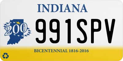 IN license plate 991SPV