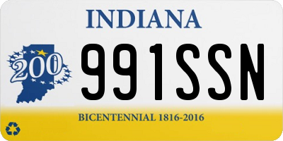 IN license plate 991SSN