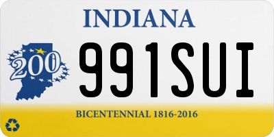 IN license plate 991SUI