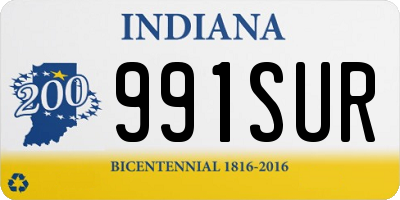 IN license plate 991SUR