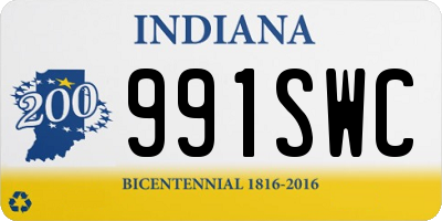 IN license plate 991SWC