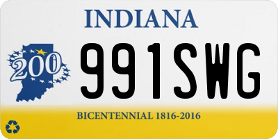 IN license plate 991SWG