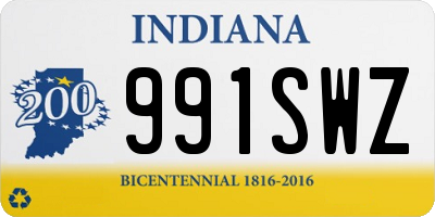 IN license plate 991SWZ