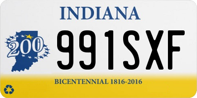 IN license plate 991SXF