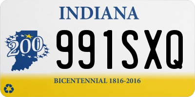 IN license plate 991SXQ