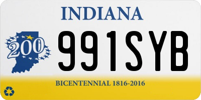 IN license plate 991SYB