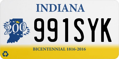 IN license plate 991SYK