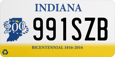 IN license plate 991SZB