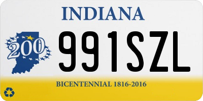 IN license plate 991SZL