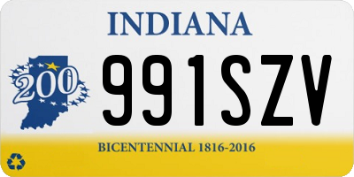 IN license plate 991SZV