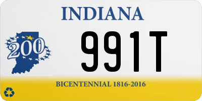 IN license plate 991T