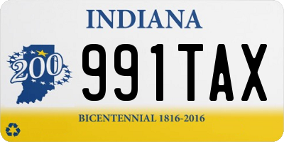 IN license plate 991TAX