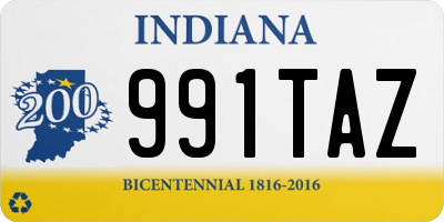 IN license plate 991TAZ