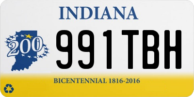 IN license plate 991TBH