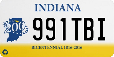 IN license plate 991TBI