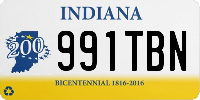 IN license plate 991TBN