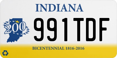 IN license plate 991TDF