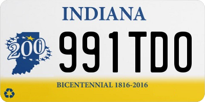 IN license plate 991TDO