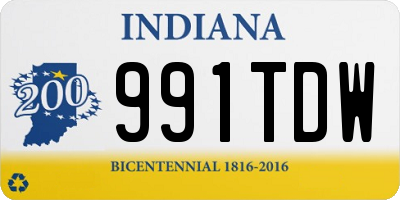 IN license plate 991TDW