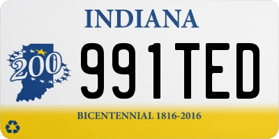 IN license plate 991TED