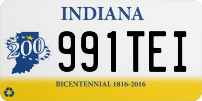 IN license plate 991TEI