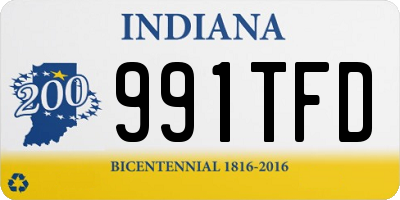 IN license plate 991TFD