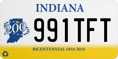 IN license plate 991TFT