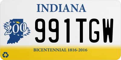 IN license plate 991TGW