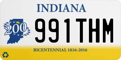 IN license plate 991THM