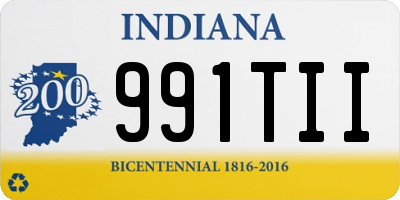 IN license plate 991TII