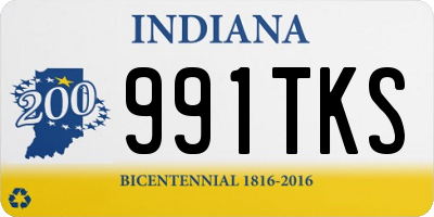 IN license plate 991TKS