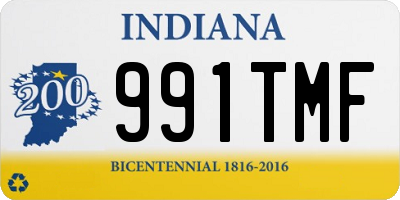 IN license plate 991TMF