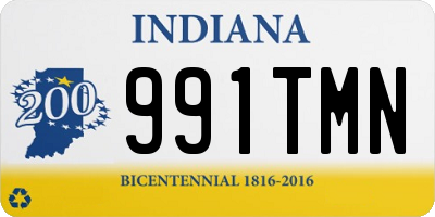 IN license plate 991TMN