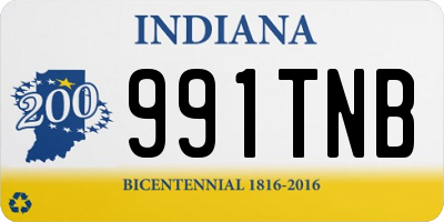 IN license plate 991TNB