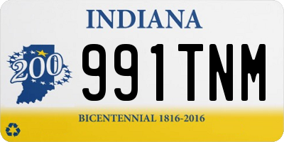 IN license plate 991TNM