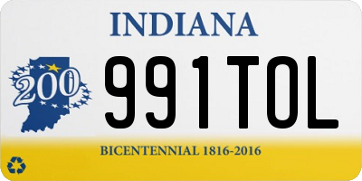 IN license plate 991TOL