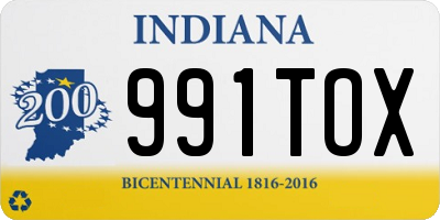 IN license plate 991TOX